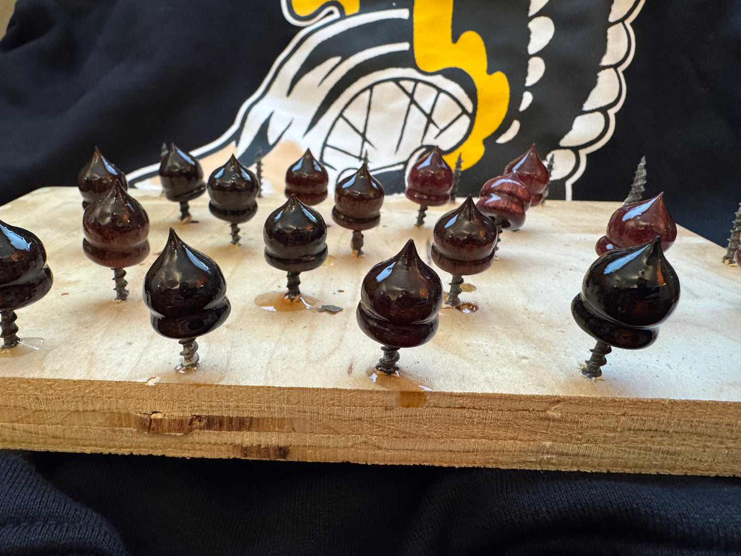 Wood valve stem caps