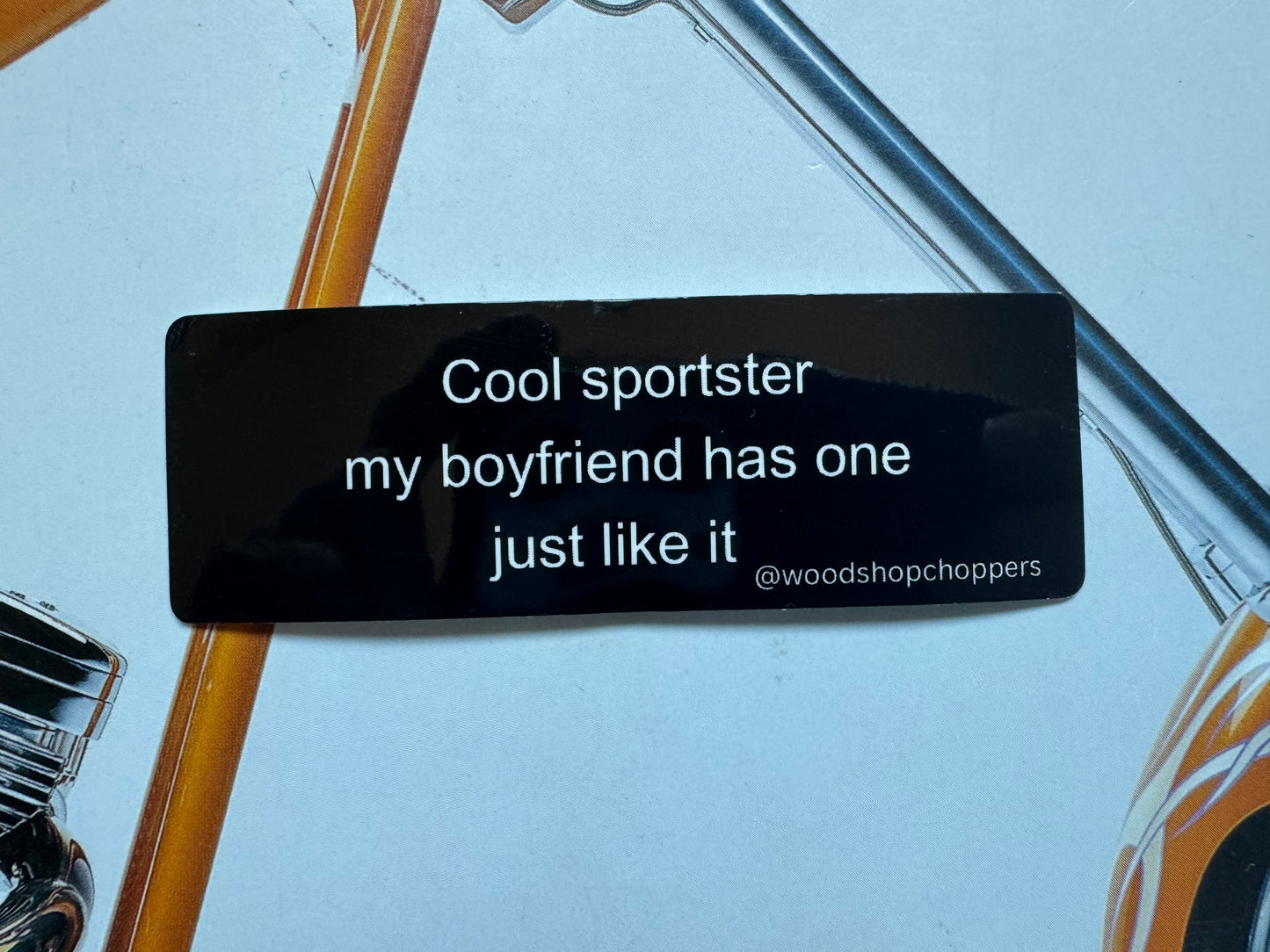 Boyfriend’s sportster sticker