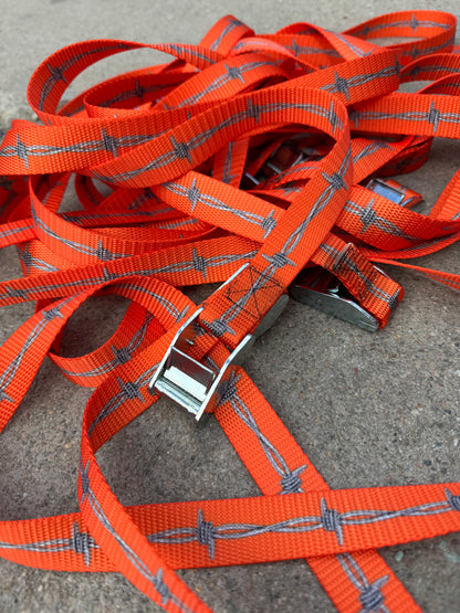 BARBEDWIRE cinch straps ORANGE