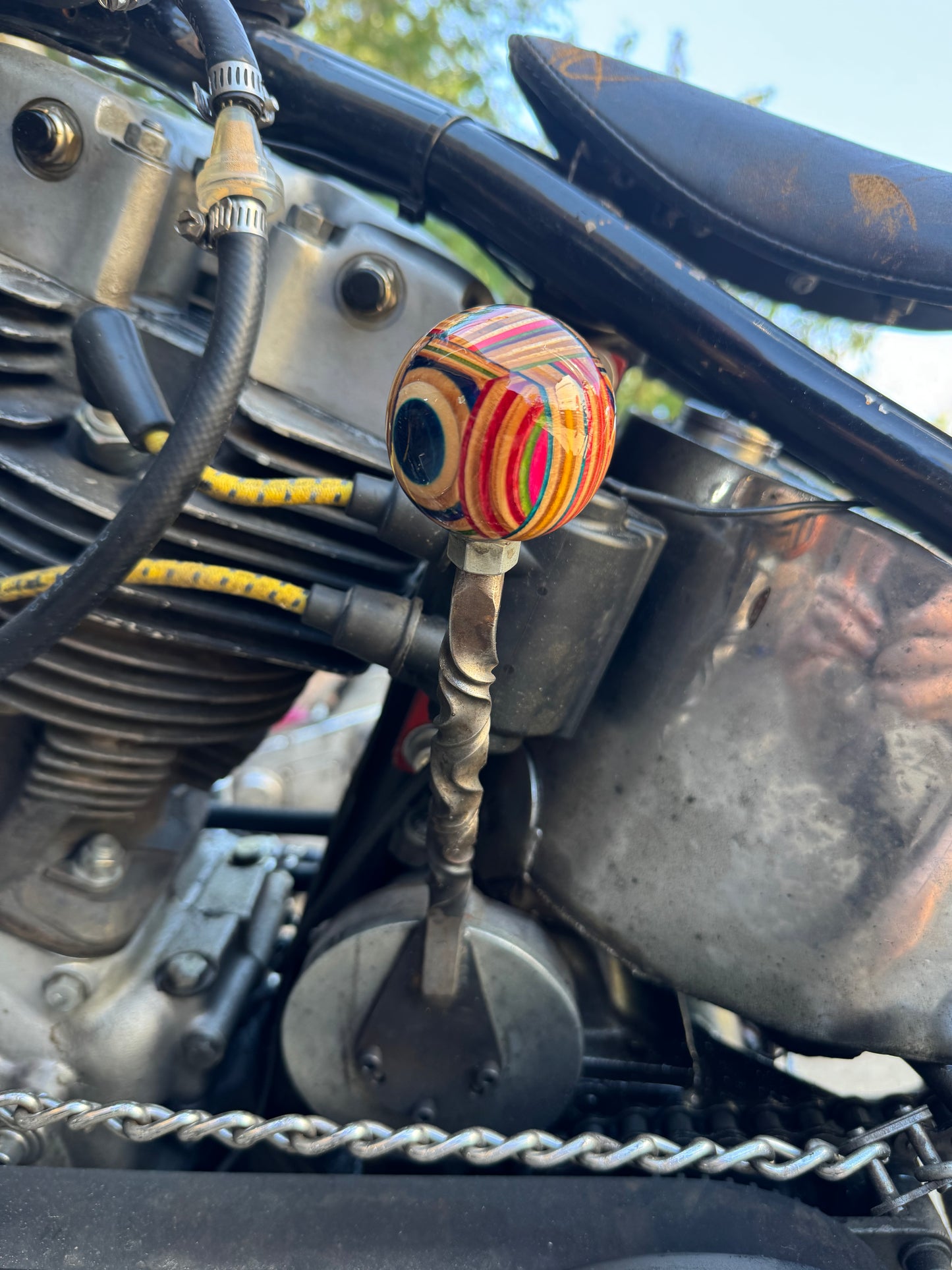 Recycled skateboard shift knob